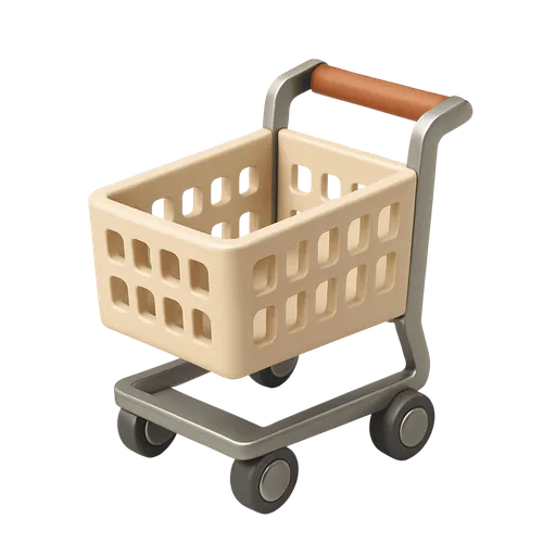 3d icon of shopping cart