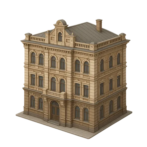 3d icon of building