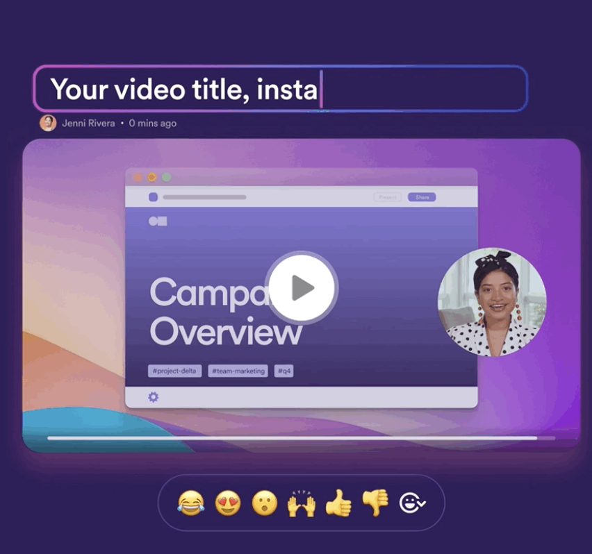Loom autogenerates title after the recording